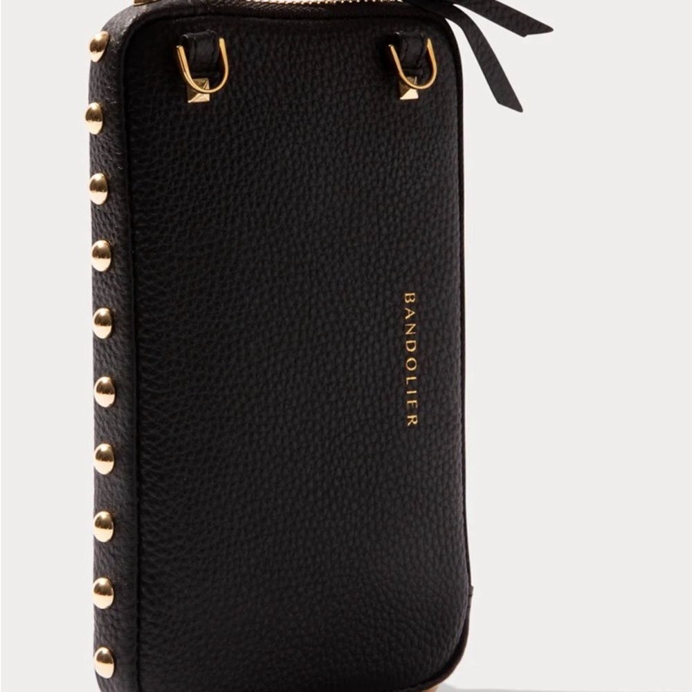 Bandolier Gold Stud Black Pouch w/ Gold Stud + add’t strap